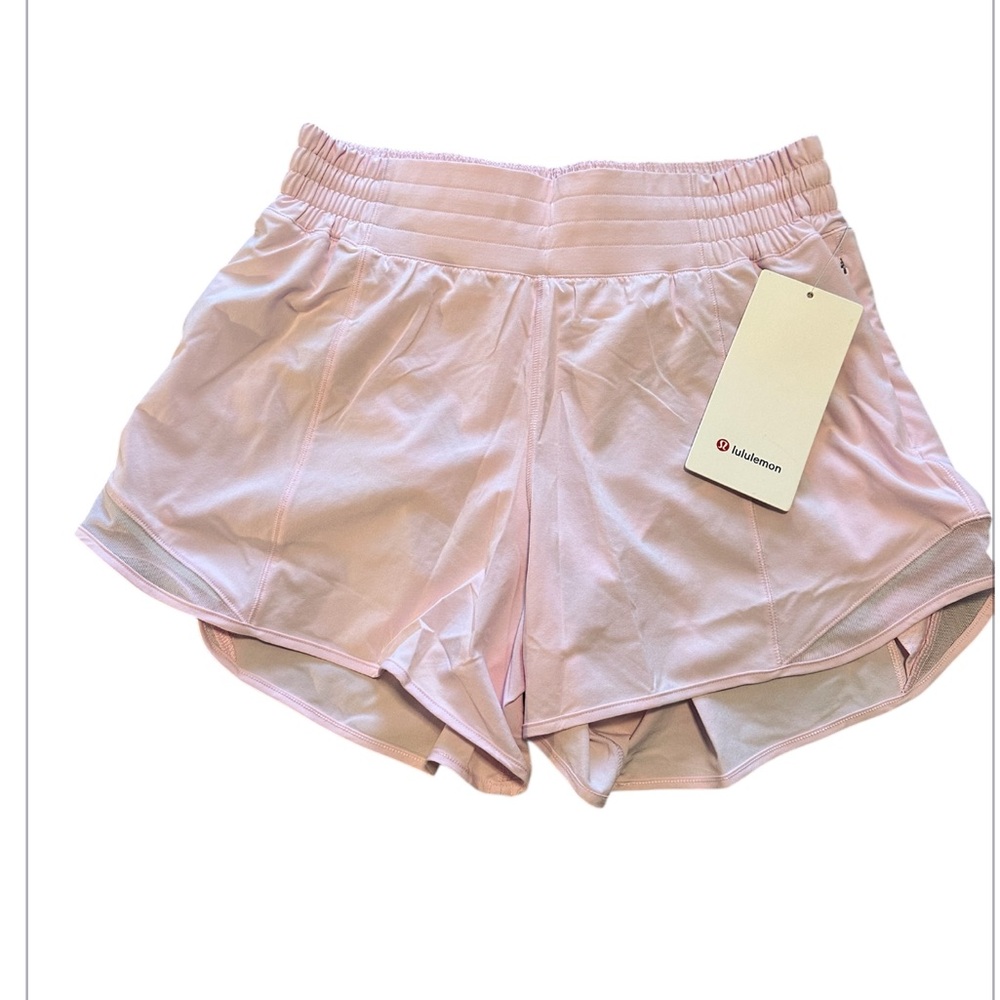 Lululemonš High Rise Pink Organza Hotty Hot Shorts Size 8 NWT 4ā Inseam - Picture 7 of 12